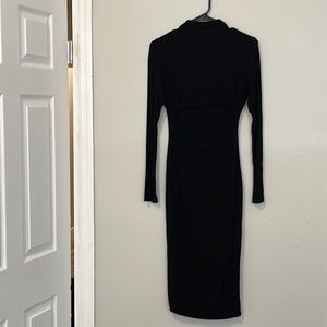 COPY - Black Open Stomach Midi Dress